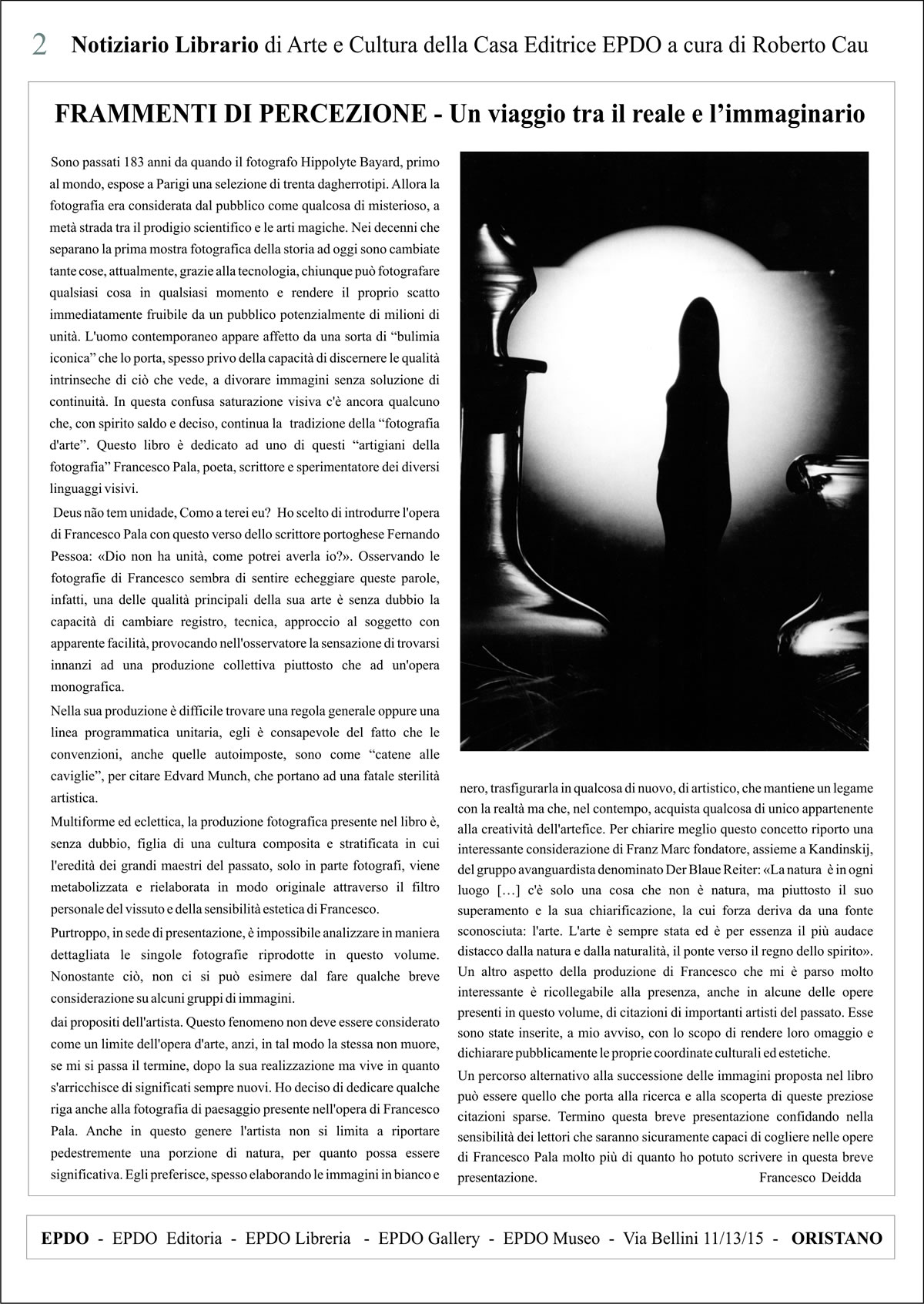 Notiziario Librairio EPDO - Francesco Pala